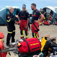 Los bomberos de la Diputación de Badajoz ya trabajan en las labores de rescate en Venezuela