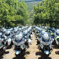 Los futuros motoristas de la Guardia Civil ponen a prueba su formación por Extremadura