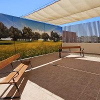 Construyen una terraza en Psiquiatría del Hospital San Pedro de Alcántara con fines terapéuticos