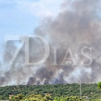 Un incendio a las afueras de Badajoz amenaza viviendas: activado el nivel 1 de peligrosidad