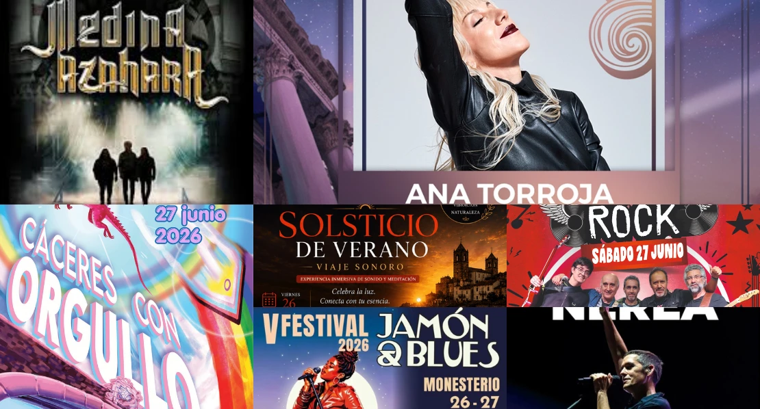 Extremadura ofrece un fin de semana cargado de conciertos: consulta nuestra guía de ocio