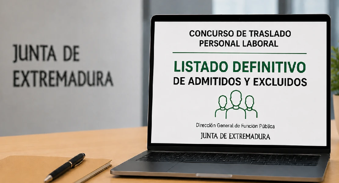 Publican el listado definitivo de admitidos para el turno de traslados de personal laboral de la Junta de Extremadura