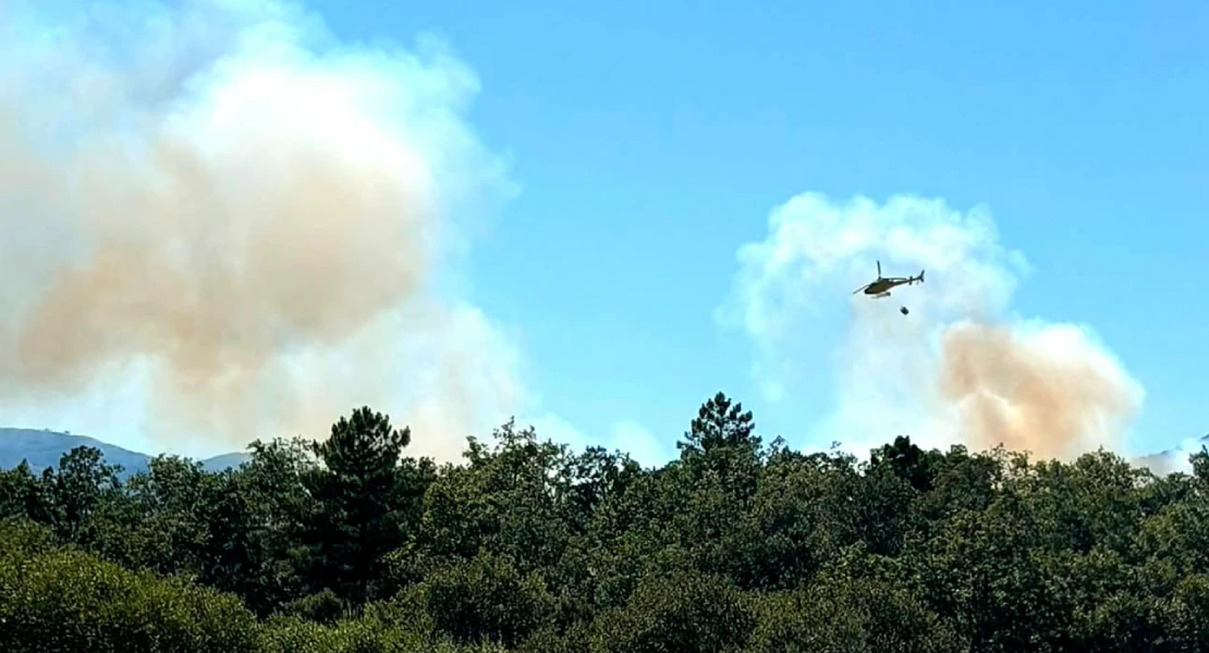 Un incendio forestal amenaza a viviendas en Villasbuenas de Gata (CC)