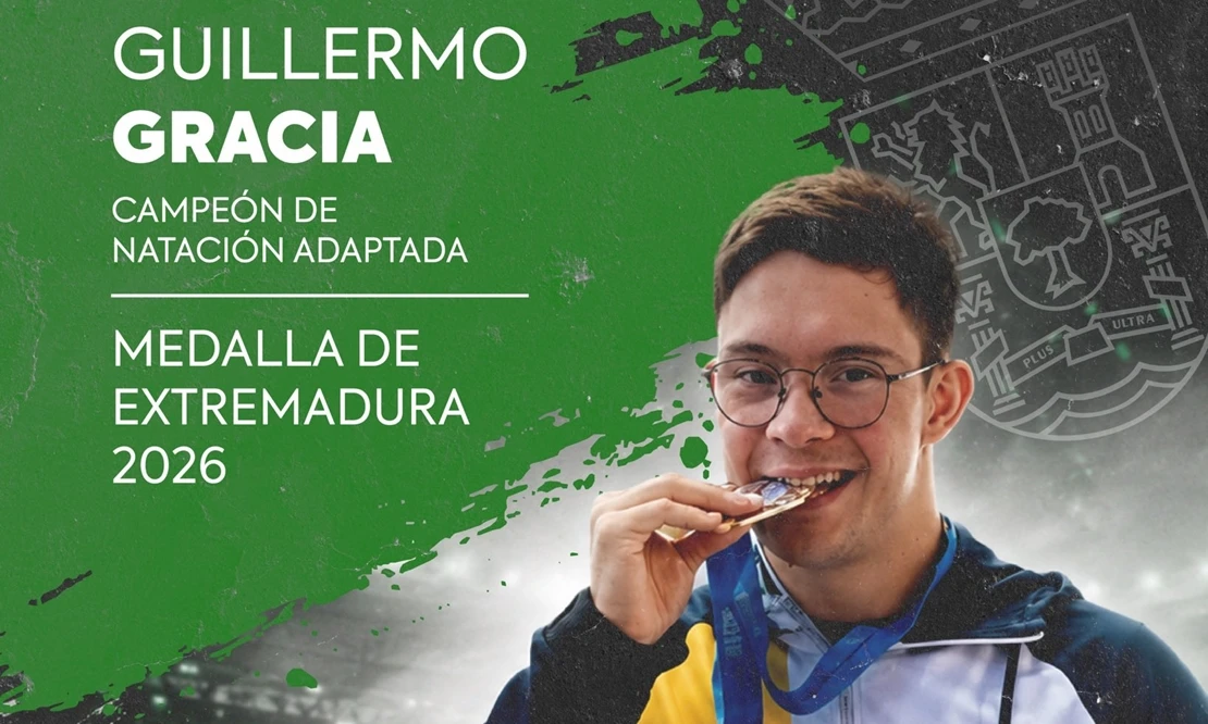 El brillante nadador Guillermo Gracia recibirá la Medalla de Extremadura