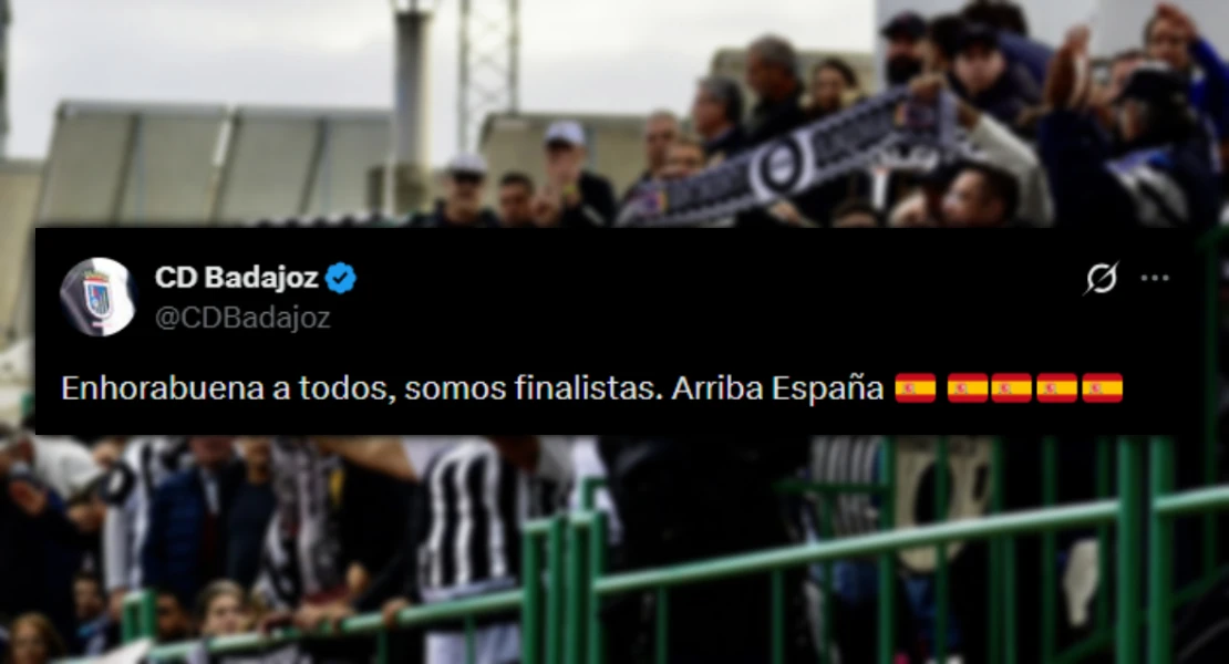 La polémica por el "Arriba España" del CD Badajoz llega a la política y el club responde con ironía