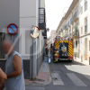 Bomberos de Badajoz trabajan en un incendio en el centro de la ciudad