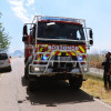 Imágenes que deja el incendio forestal de este martes en Badajoz