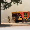 Imágenes del grave incendio la zona de Ronda Norte (BA)