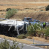Imágenes del accidente múltiple en la A-66 a la altura de Fuente de Cantos