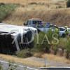 Imágenes del accidente múltiple en la A-66 a la altura de Fuente de Cantos