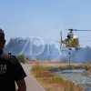 Imágenes que deja el incendio forestal de este martes en Badajoz