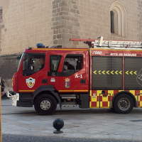 Un fuerte olor a gas en el centro de Badajoz moviliza a los bomberos