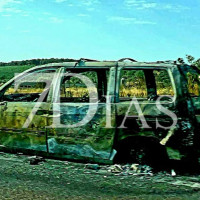 Un turismo queda totalmente calcinado tras incendiarse en la A-5