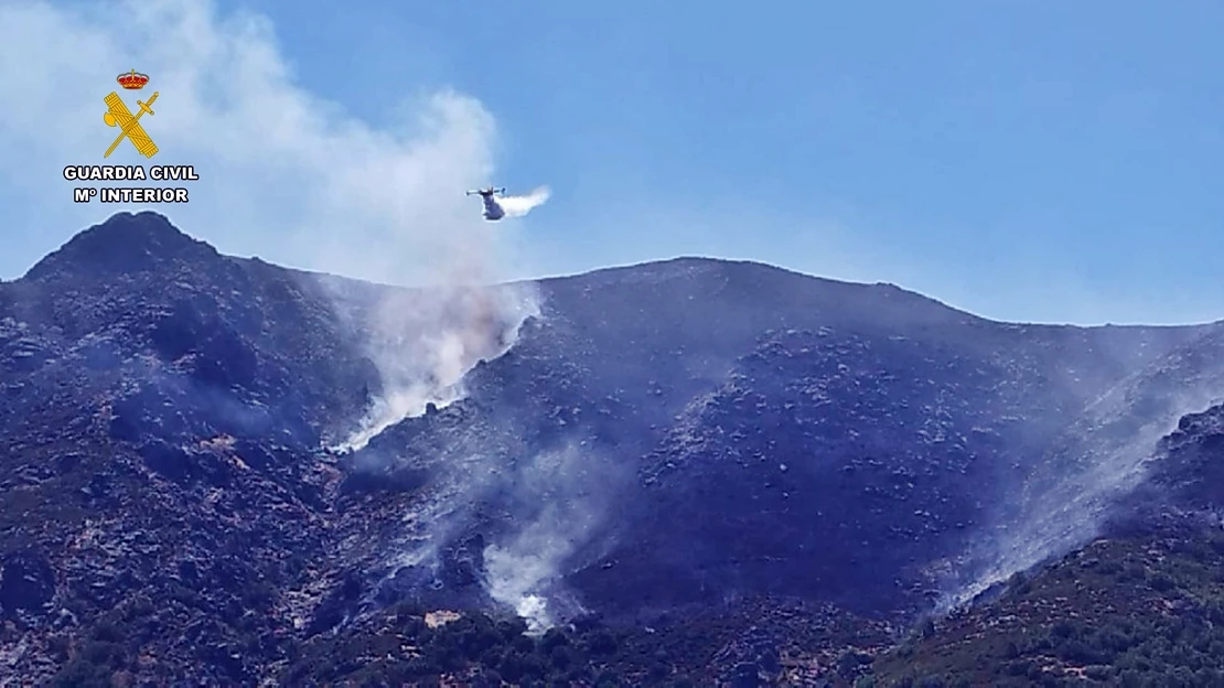 El incendio forestal de Tornavacas evoluciona favorablemente