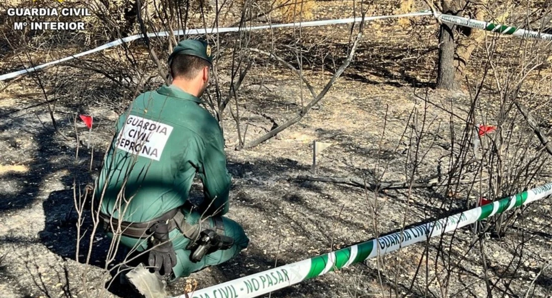 Investigan a un vecino de Talarrubias por provocar dos incendios que arrasaron 38 ha