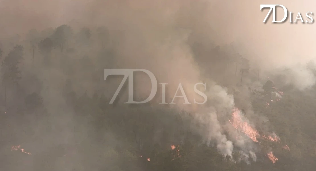 Imágenes del peligroso incendio de Pinofranqueado la tarde del miércoles