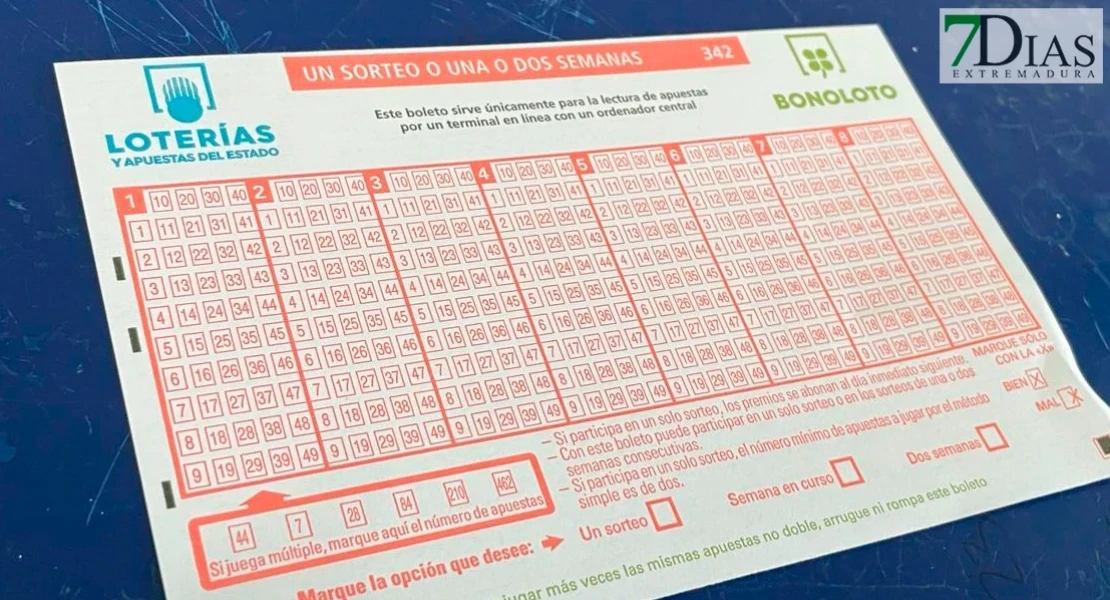 Un único acertante de la Bonoloto se lleva un premio de más de 1,2 M€
