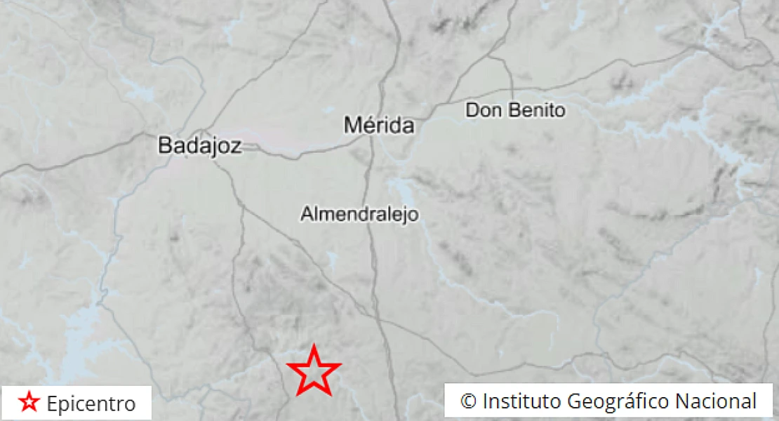 Registrado un terremoto este miércoles en la provincia de Badajoz