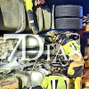 Queda atrapado tras volcar un tráiler a la entrada de Badajoz