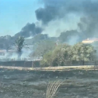 Declarado el Nivel 1 en un incendio forestal junto a viviendas en Valverde de Mérida (BA)