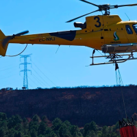 Un incendio forestal moviliza al INFOEX cerca de Alconchel (BA)
