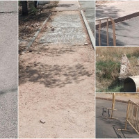 Denuncian el estado de las obras de una calle del Cerro de Reyes en Badajoz