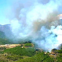 Incendio forestal en Las Hurdes: declaran el Nivel 1 por cercanía a poblaciones