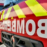 Un bombero herido en un incendio forestal en Granja de Torrehermosa