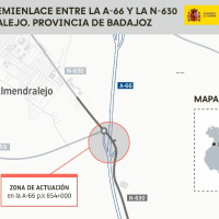 5,3 M€ para transformar el semienlace entre la A-66 y la N-630 en Almendralejo