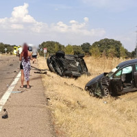Grave accidente en la carretera de Cáceres a la altura del 'Tiro de Pichón'
