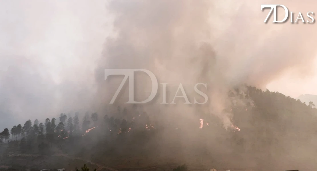 Imágenes del peligroso incendio de Pinofranqueado la tarde del miércoles