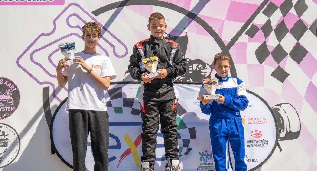 Gonzalo Jiménez gana la jornada de karting en Cáceres