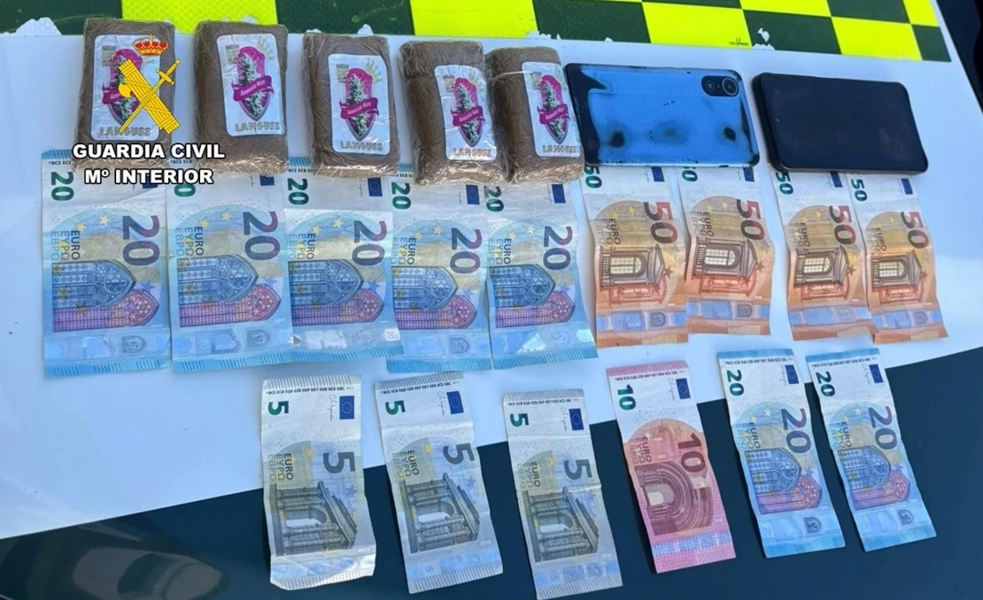 Detenido un conductor en la A-66 con medio kilo de hachís