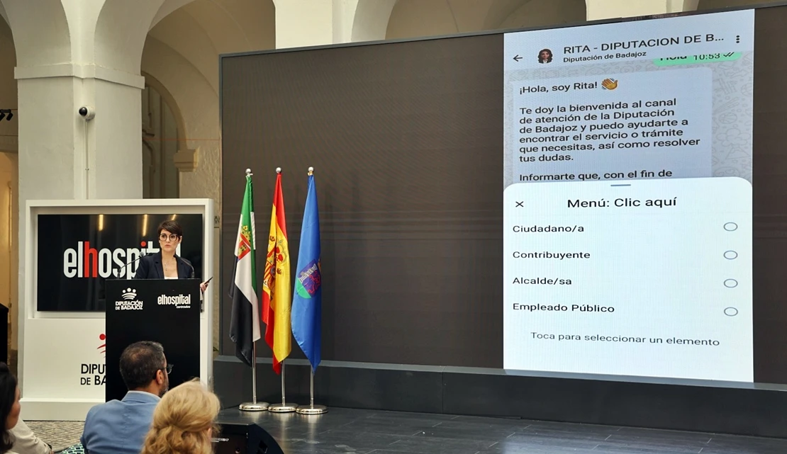 La Diputación de Badajoz estrena su propia Inteligencia Artificial y presenta a Rita