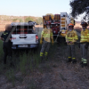 Un incendio calcina 20 hectáreas junto a la carretera de Sevilla en Badajoz
