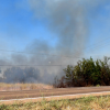 Incendio forestal junto a Valdebotoa: Bomberos de Badajoz trabajan en la extinción