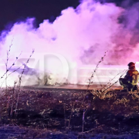 El incendio de un vehículo en la A-5 provoca graves retenciones a la altura de Talavera