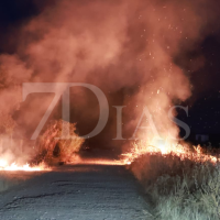 Incendio de madrugada en una finca próxima a Novelda del Guadiana