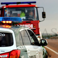Colisión tractor - turismo en la carretera de La Zarza (BA): una mujer grave