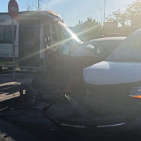Un accidente en el recinto universitario de Badajoz deja dos personas afectadas