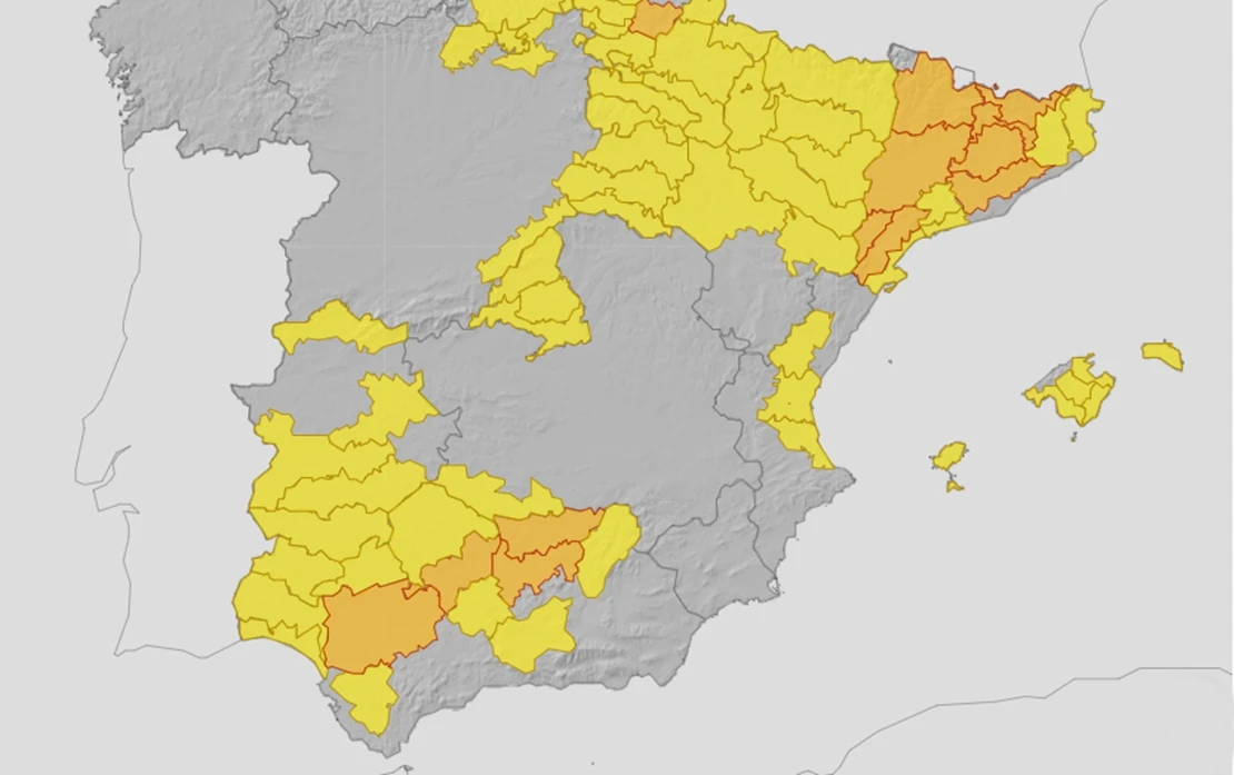 Extremadura afronta un domingo con alerta amarilla en parte de la comunidad