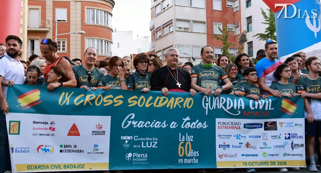 Éxito de participaión en el IX Cross Solidario de la Guardia Civil de Badajoz