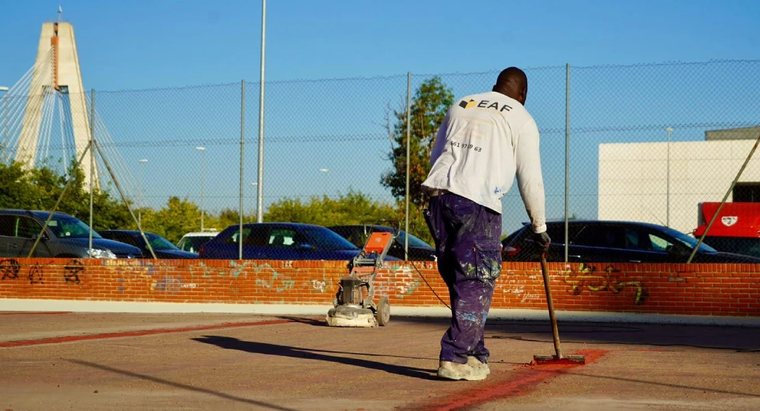 Arrancan las obras de reparación de las pistas polideportivas de La Paz
