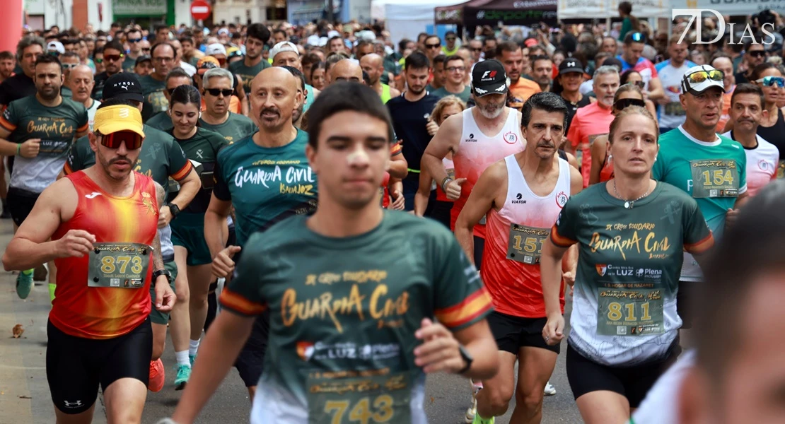 Éxito de participaión en el IX Cross Solidario de la Guardia Civil de Badajoz