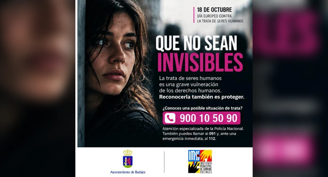Badajoz lanza una campaña para concienciar sobre la trata de personas y detectar casos de explotación