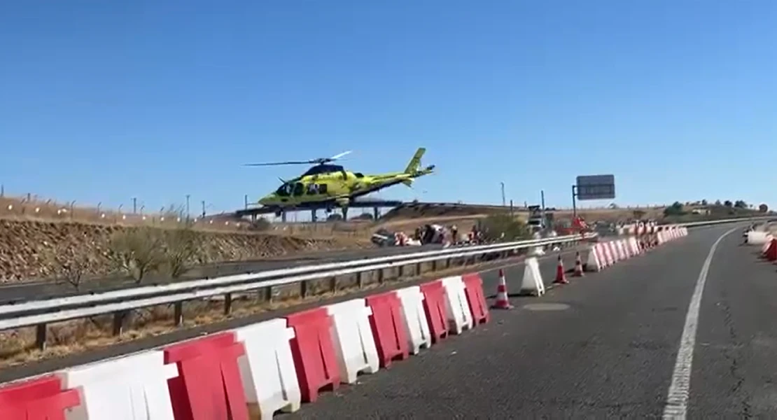 Colisión múltiple en la A-66 a la altura de Cáceres