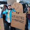 El temporal no frena la manifestación sobre una vivienda digna en Badajoz