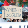 El temporal no frena la manifestación sobre una vivienda digna en Badajoz