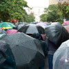 El temporal no frena la manifestación sobre una vivienda digna en Badajoz