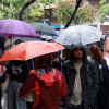 El temporal no frena la manifestación sobre una vivienda digna en Badajoz